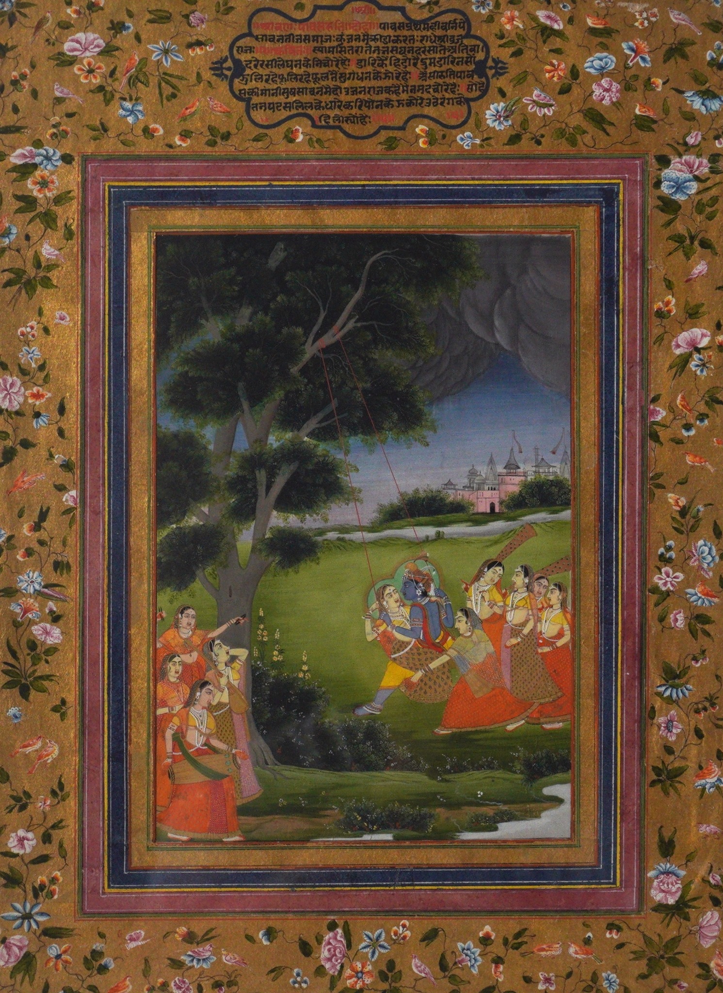 The month of Sravan from a Baramasa series, Jaipur, circa 1850